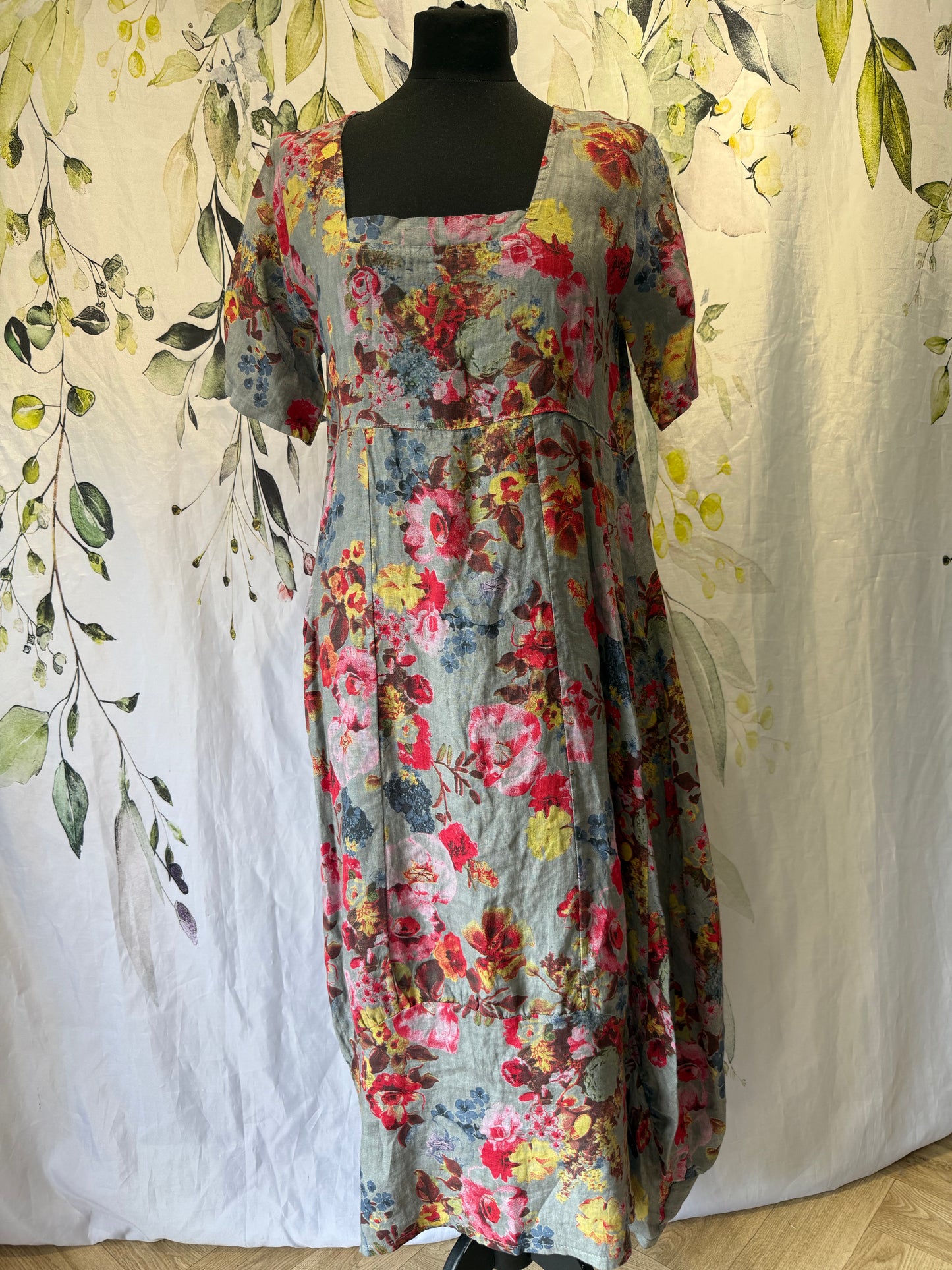 Floral Linen Dress