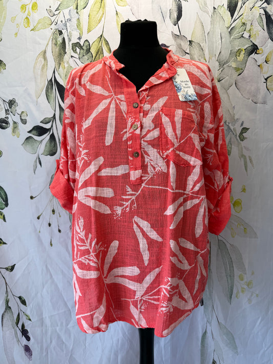 Leaf Print Shirt