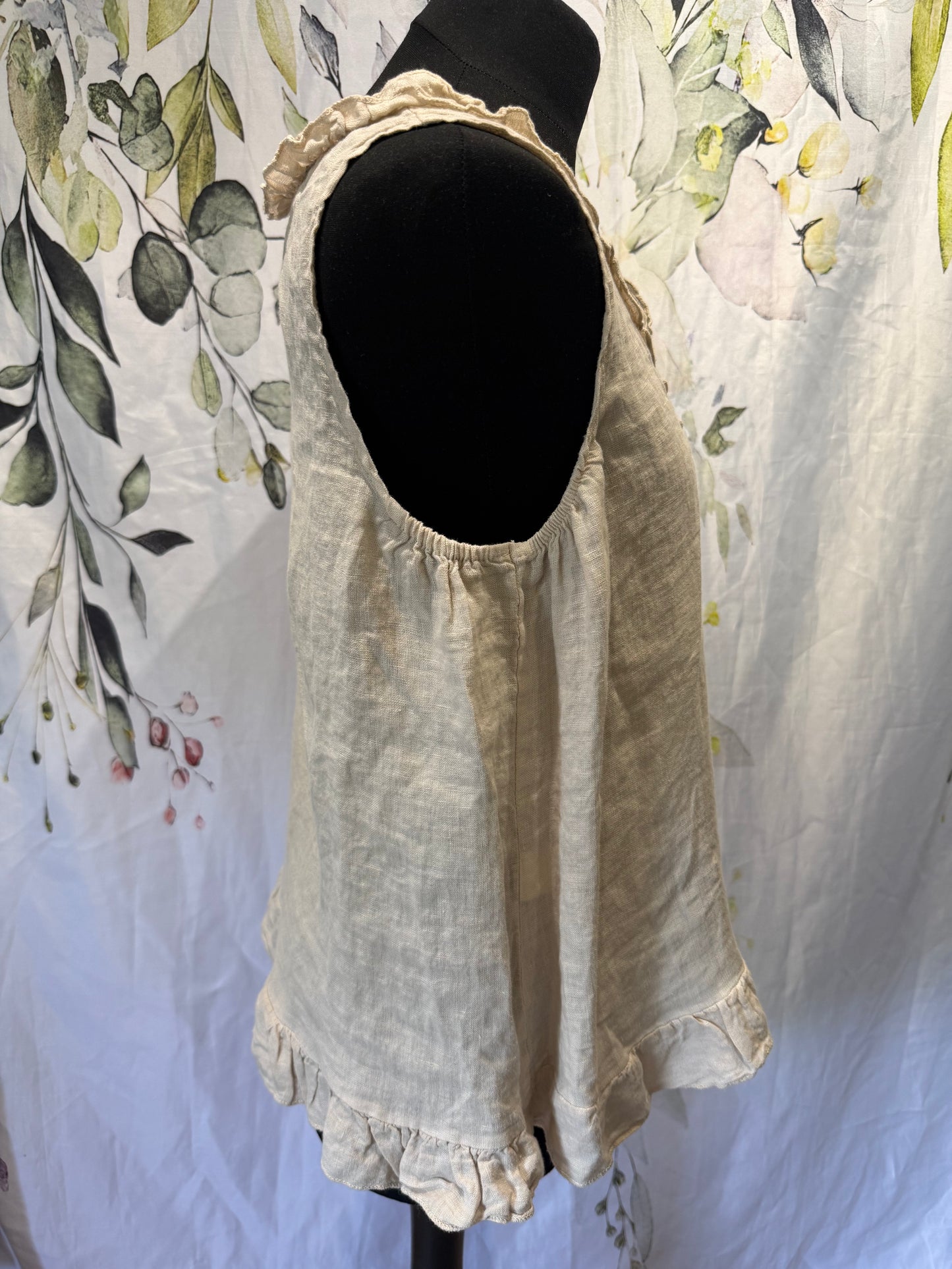Linen Frill Top