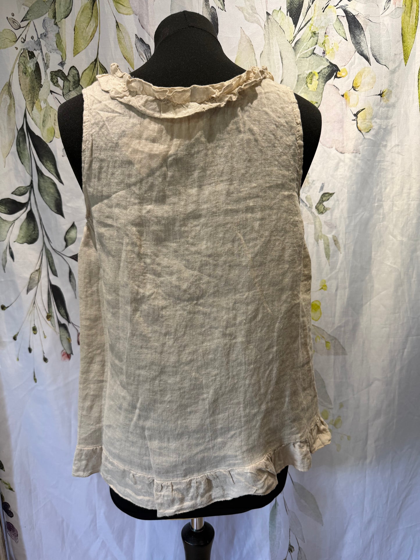 Linen Frill Top