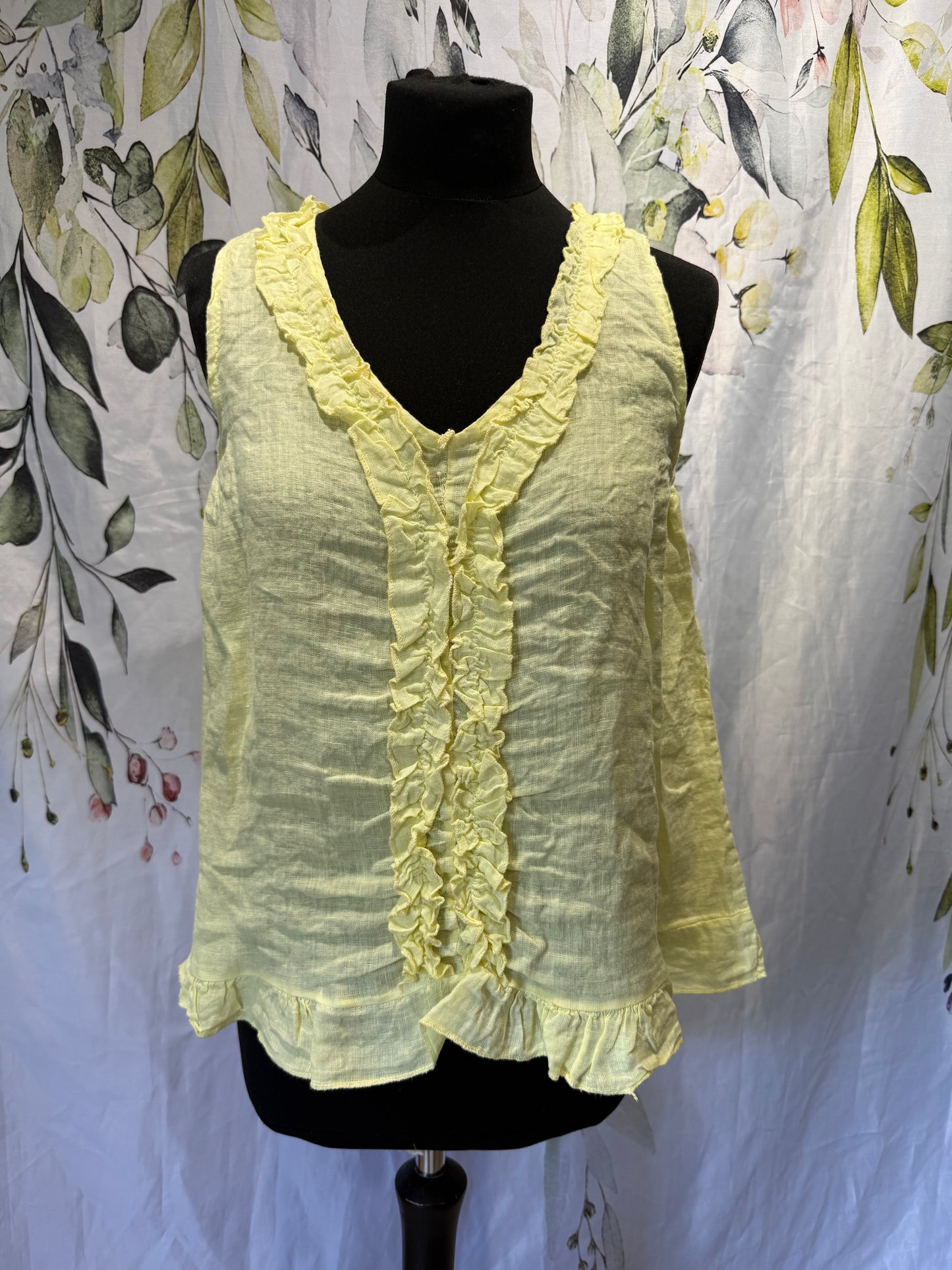 Linen Frill Top