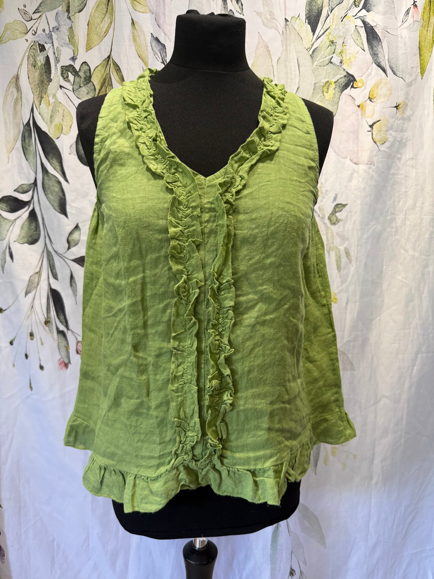 Linen Frill Top