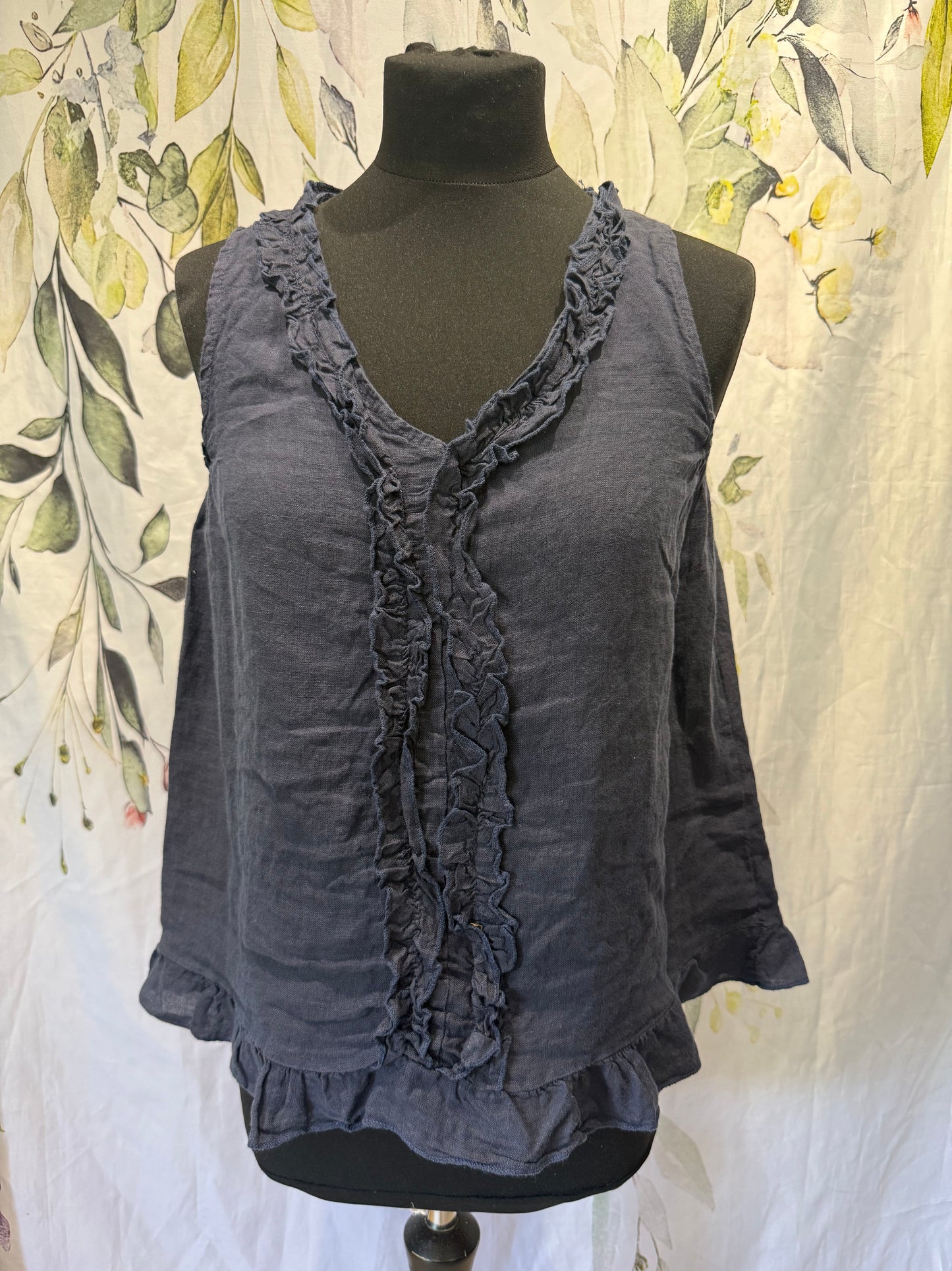 Linen Frill Top