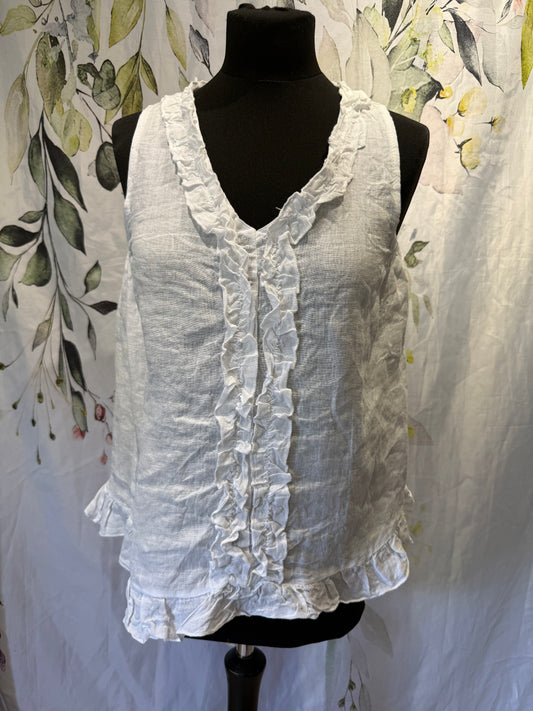 Linen Frill Top