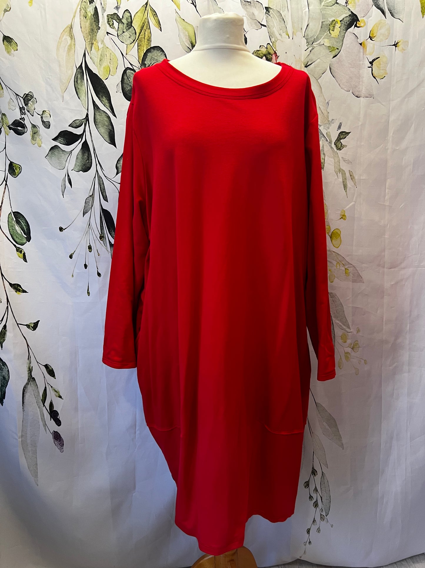 Jersey Tunic Dress With Button side Detail