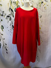 Load image into Gallery viewer, Jersey Tunic Dress With Button side Detail

