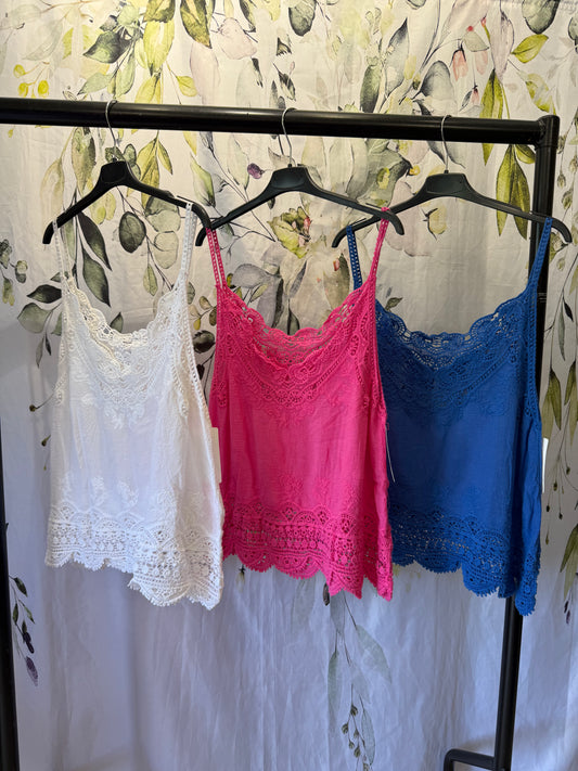 Embroidered Vest Top