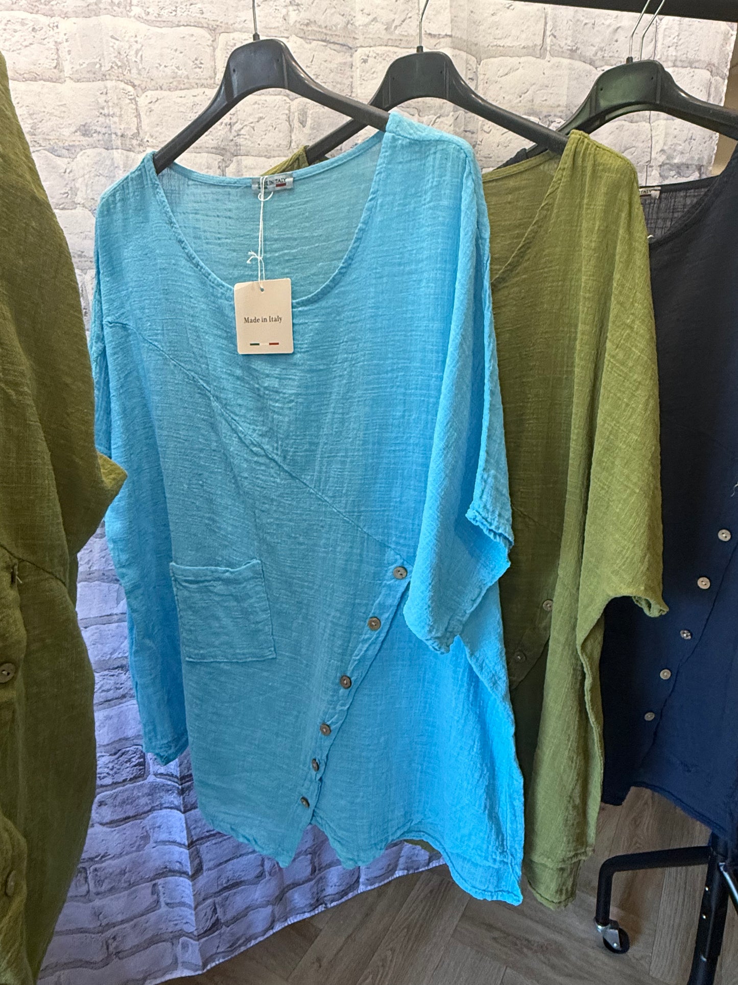 Asymmetric Button Top