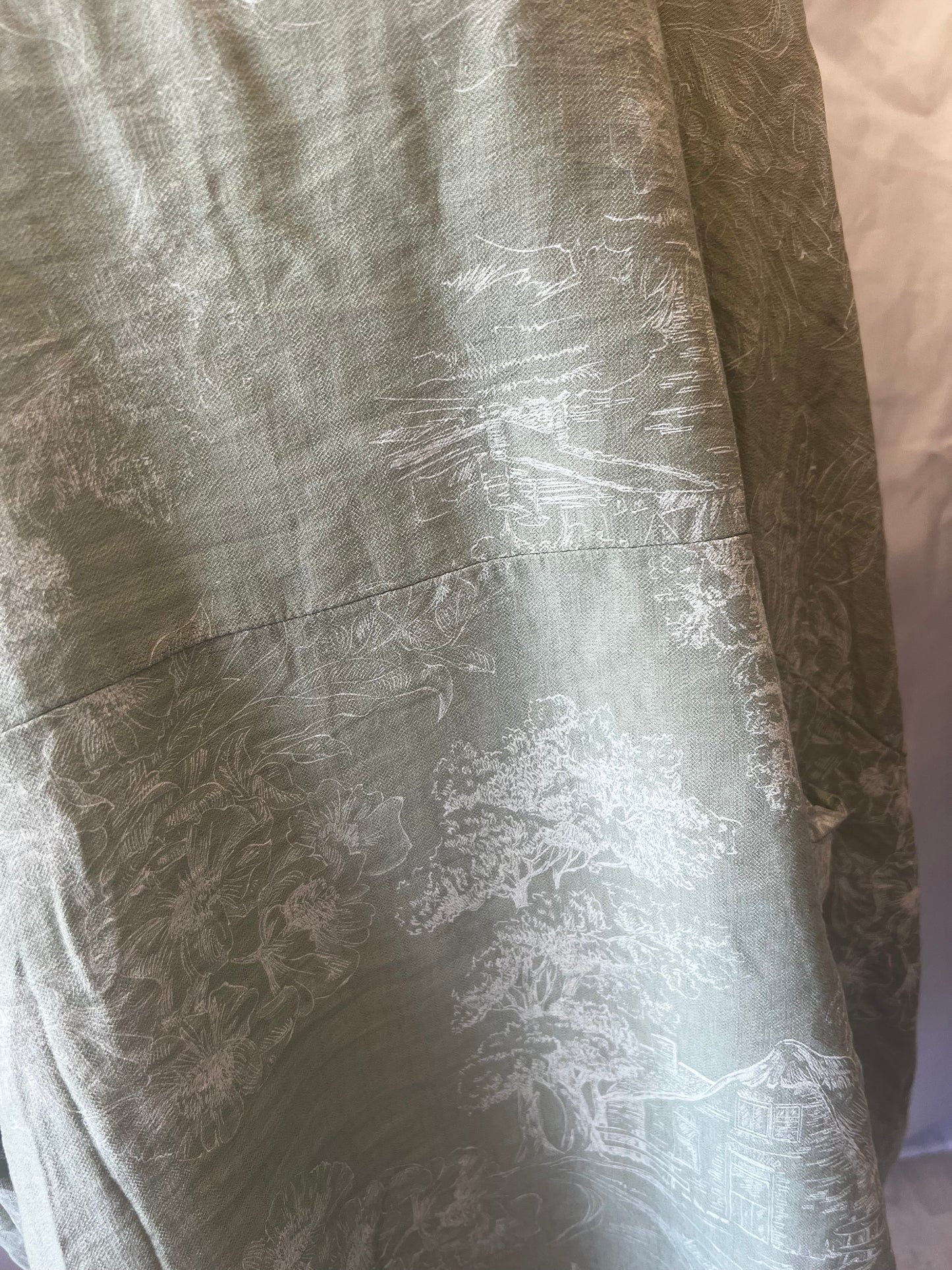Lotus Print Oversized Top