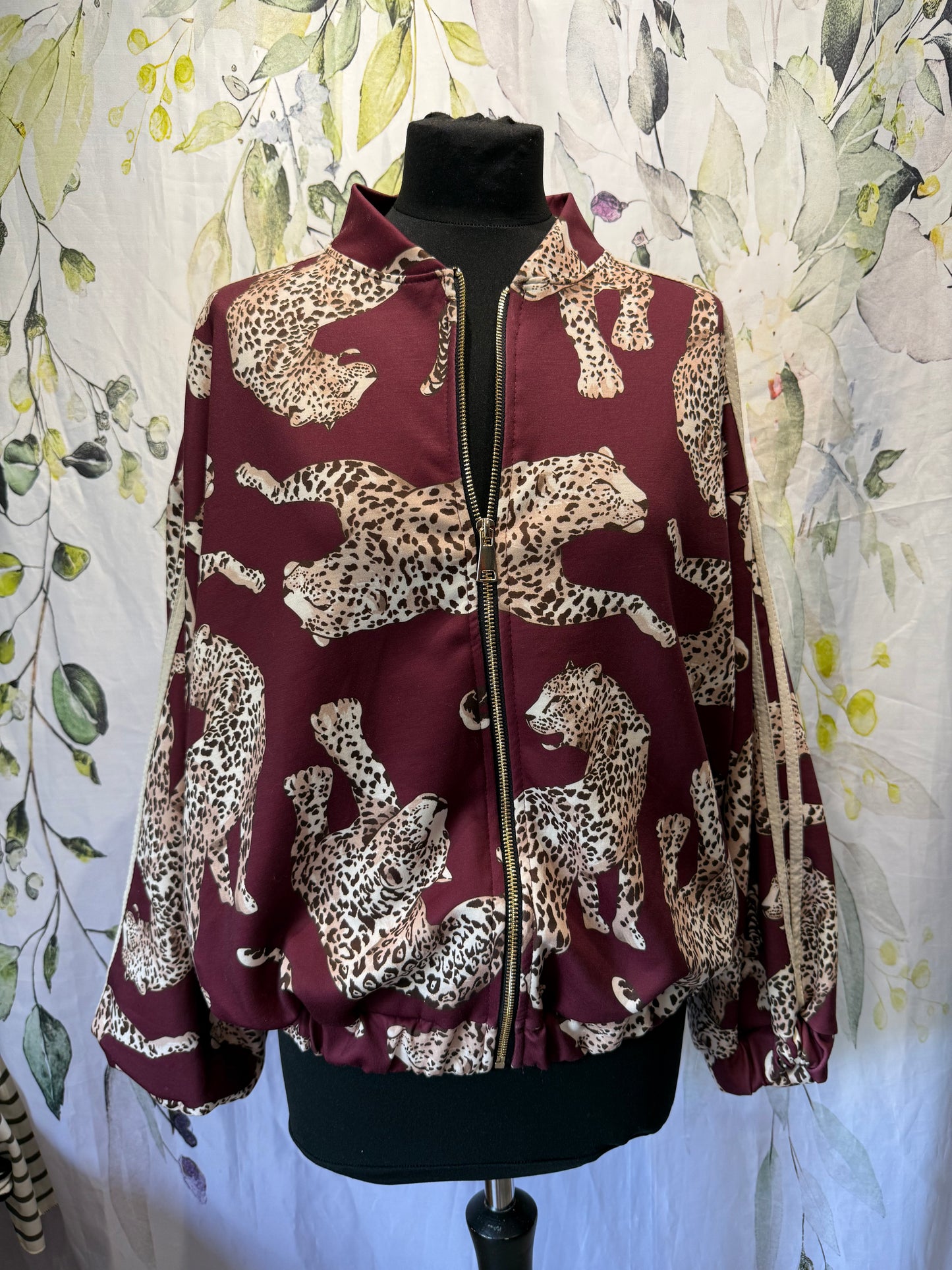 Leopard Print Bomber Jacket