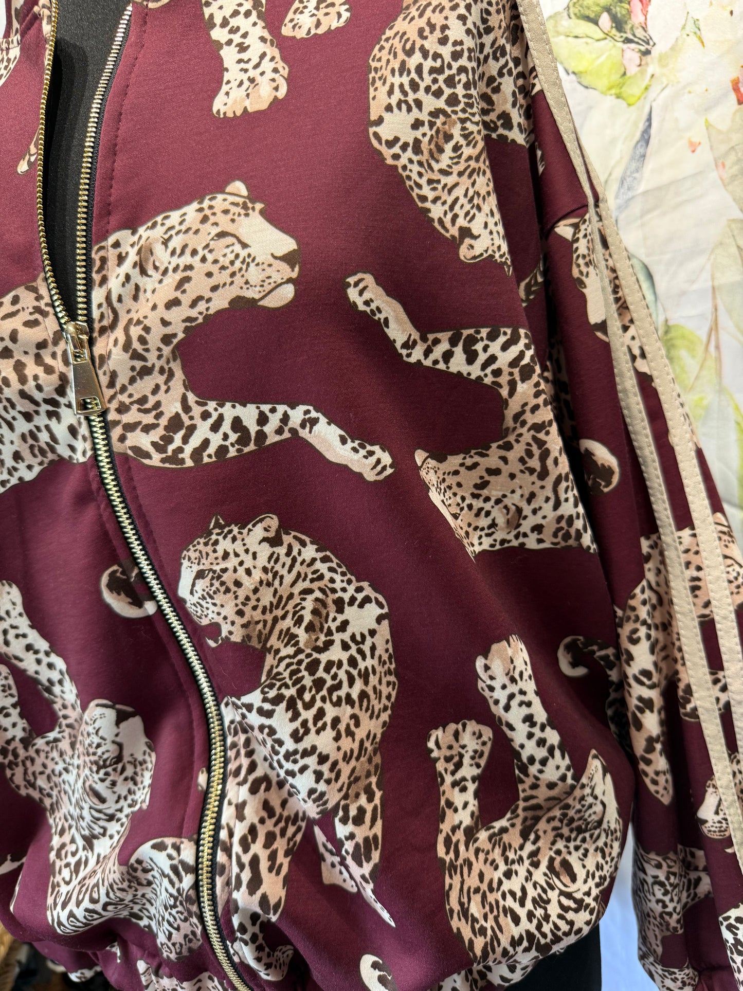 Leopard Print Bomber Jacket