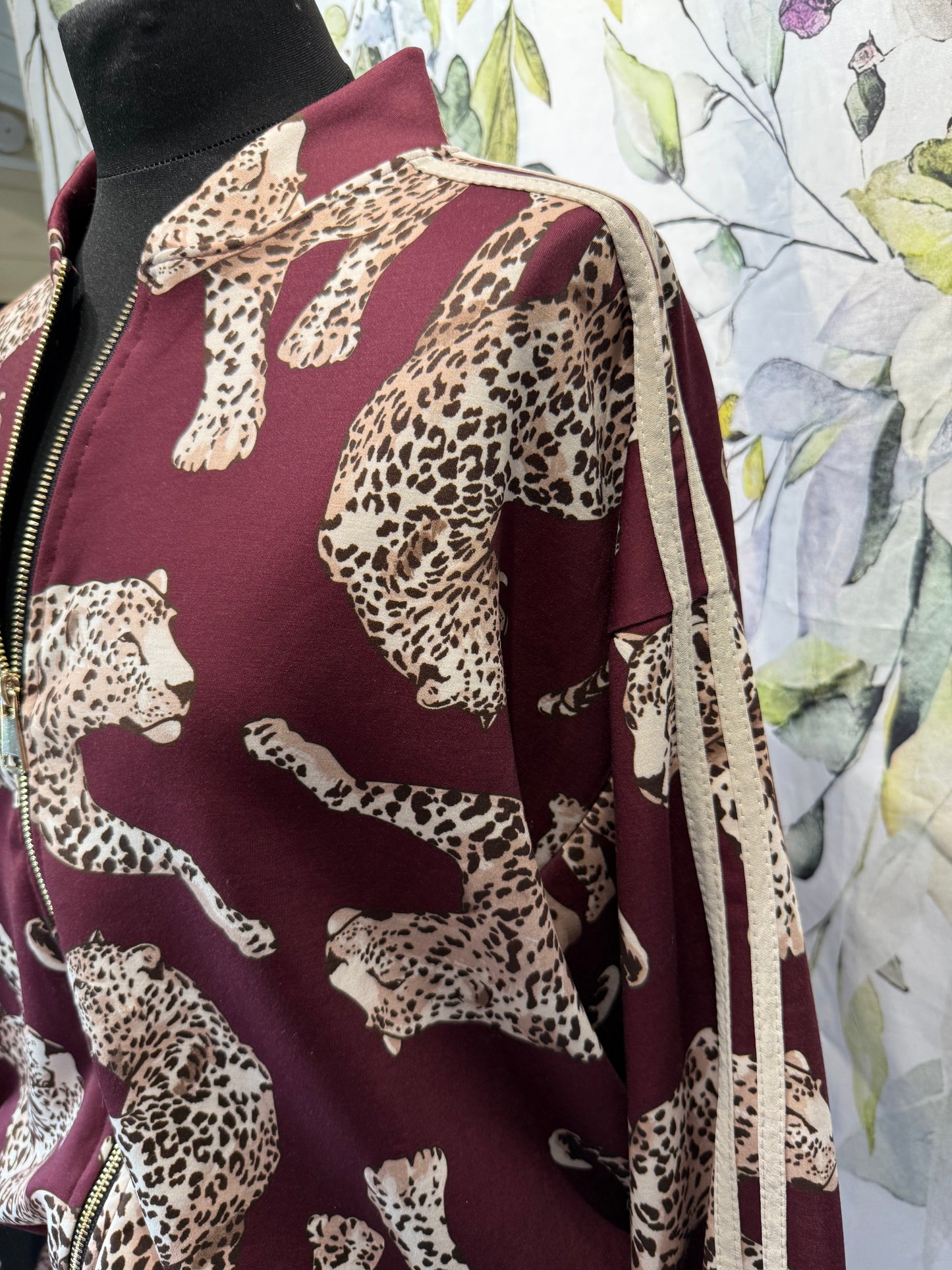 Leopard Print Bomber Jacket