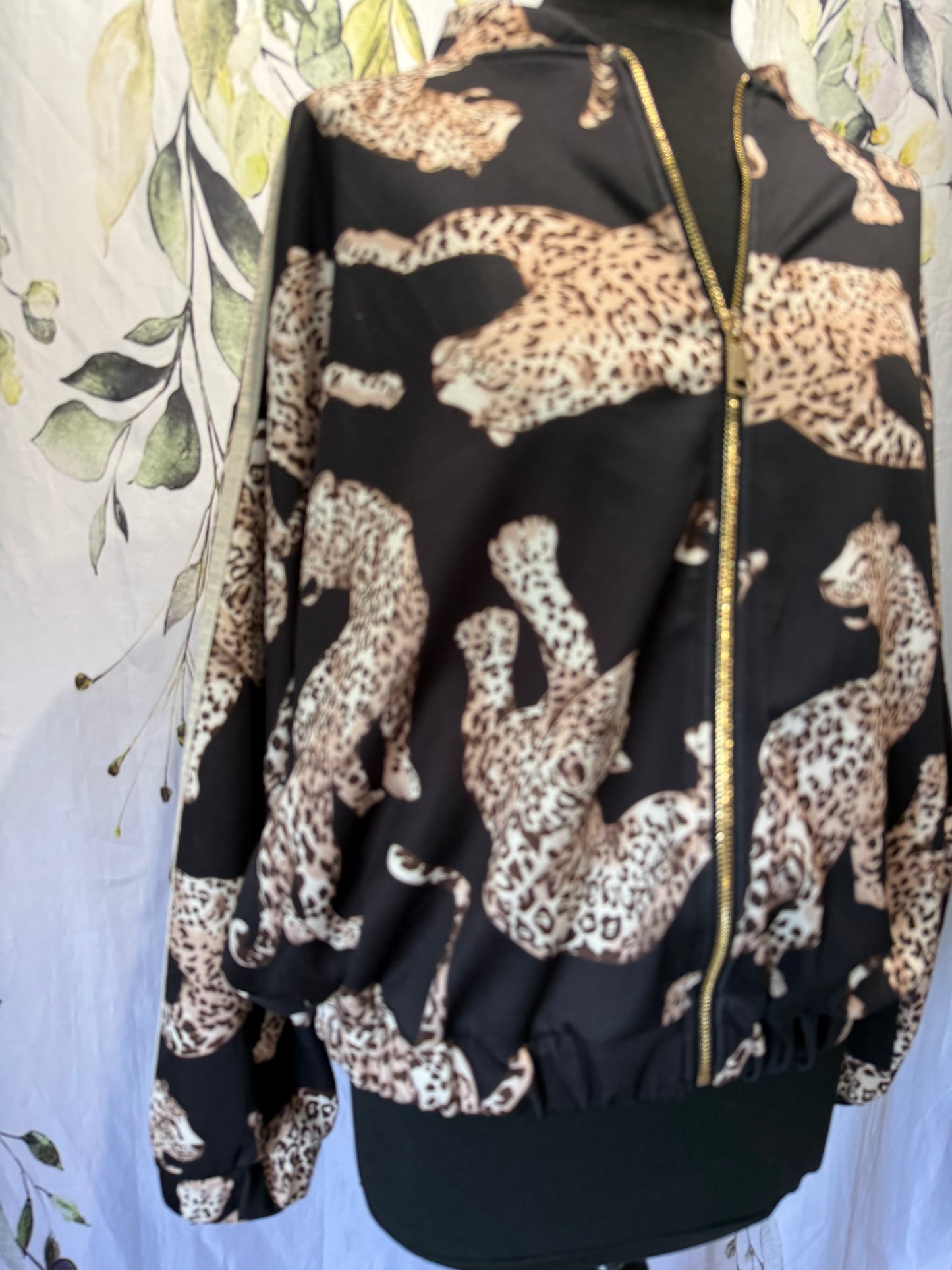 Leopard Print Bomber Jacket