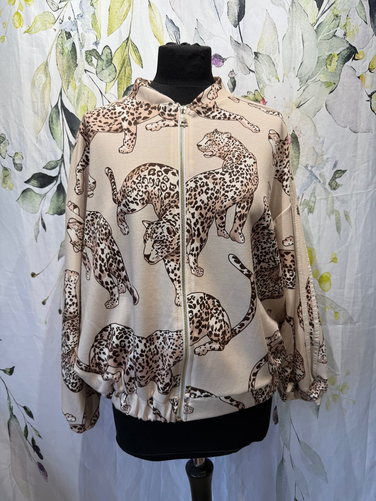 Leopard Print Bomber Jacket