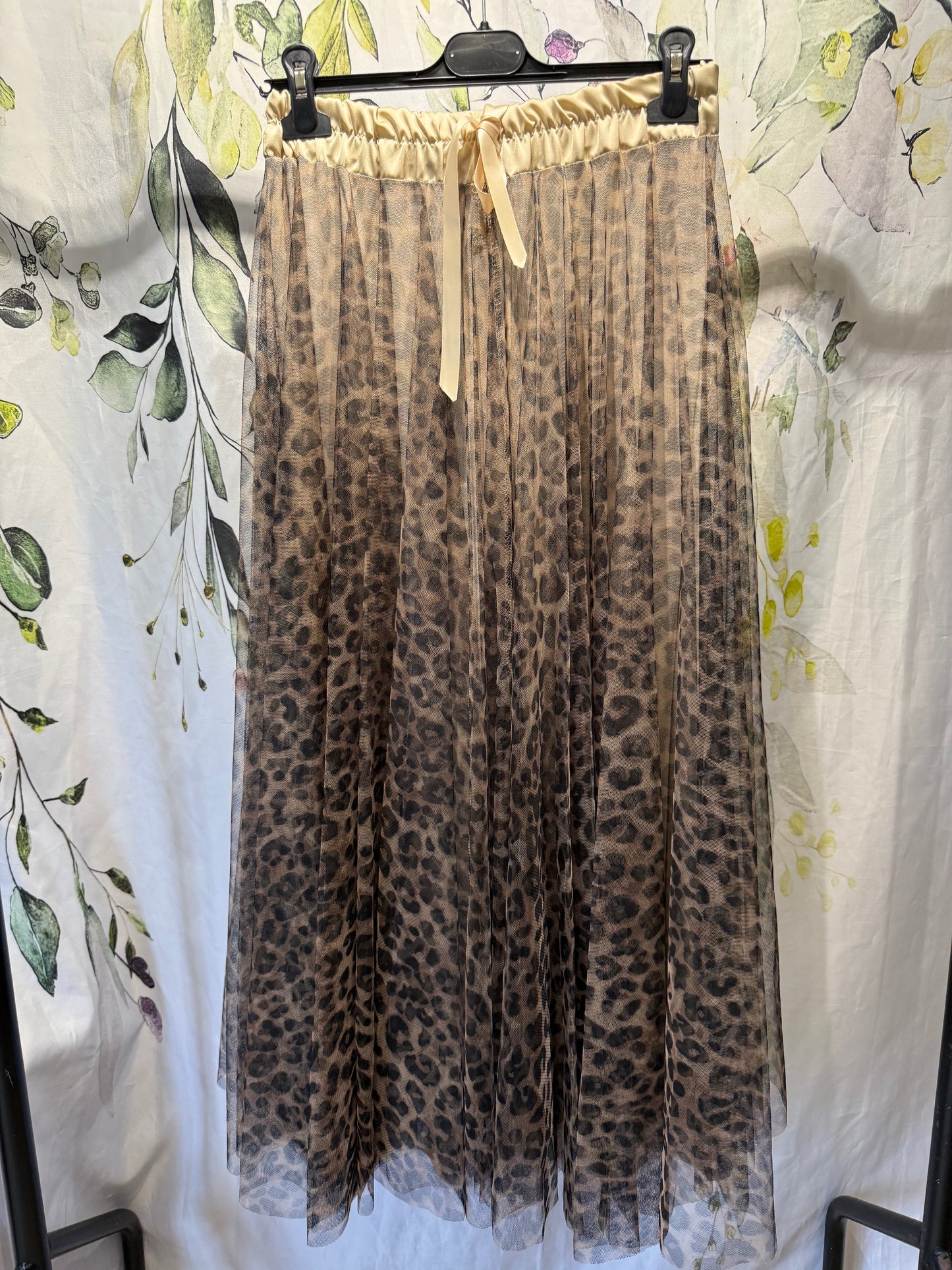 Animal Print Tulle Skirt