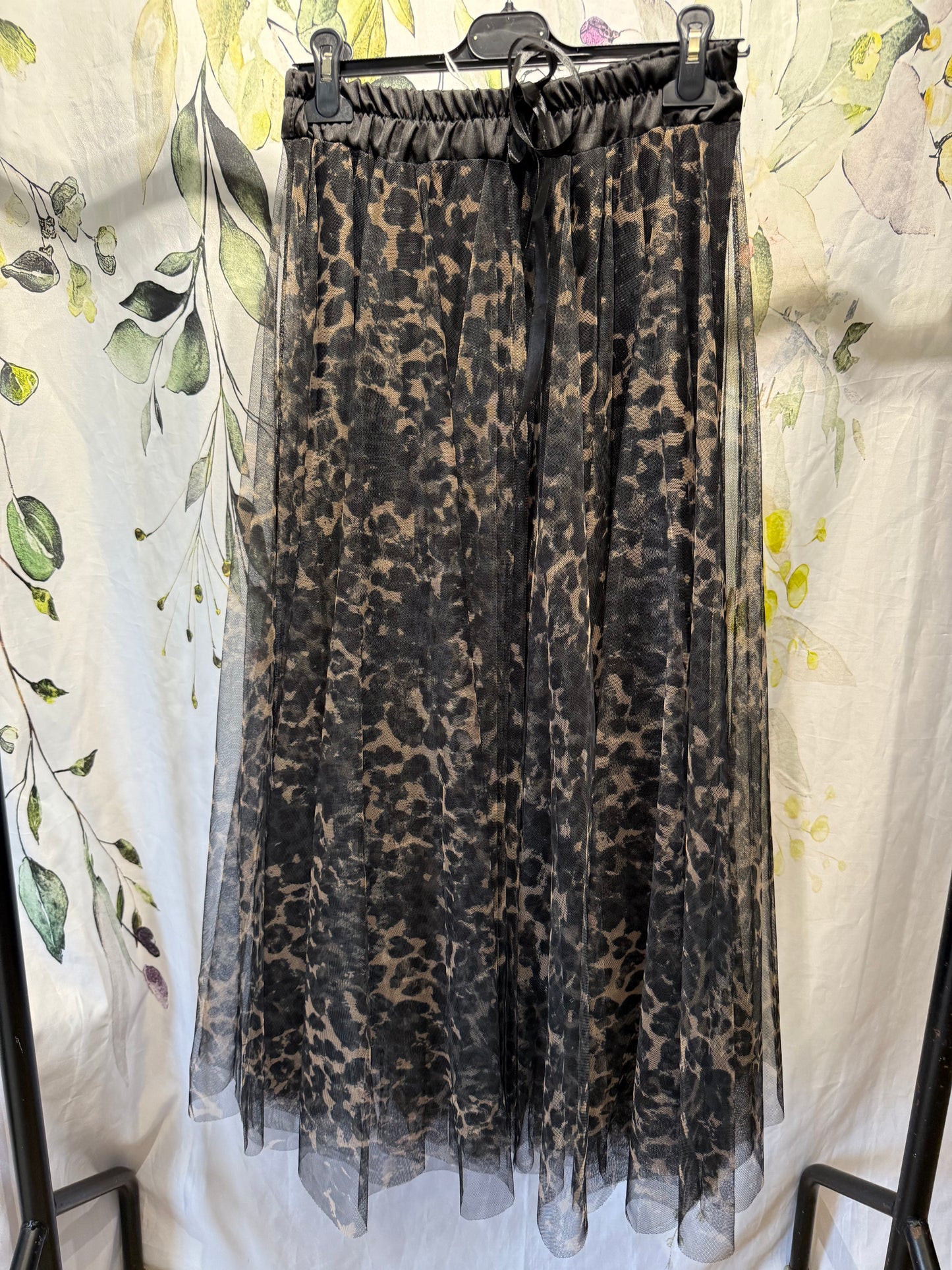 Animal Print Tulle Skirt