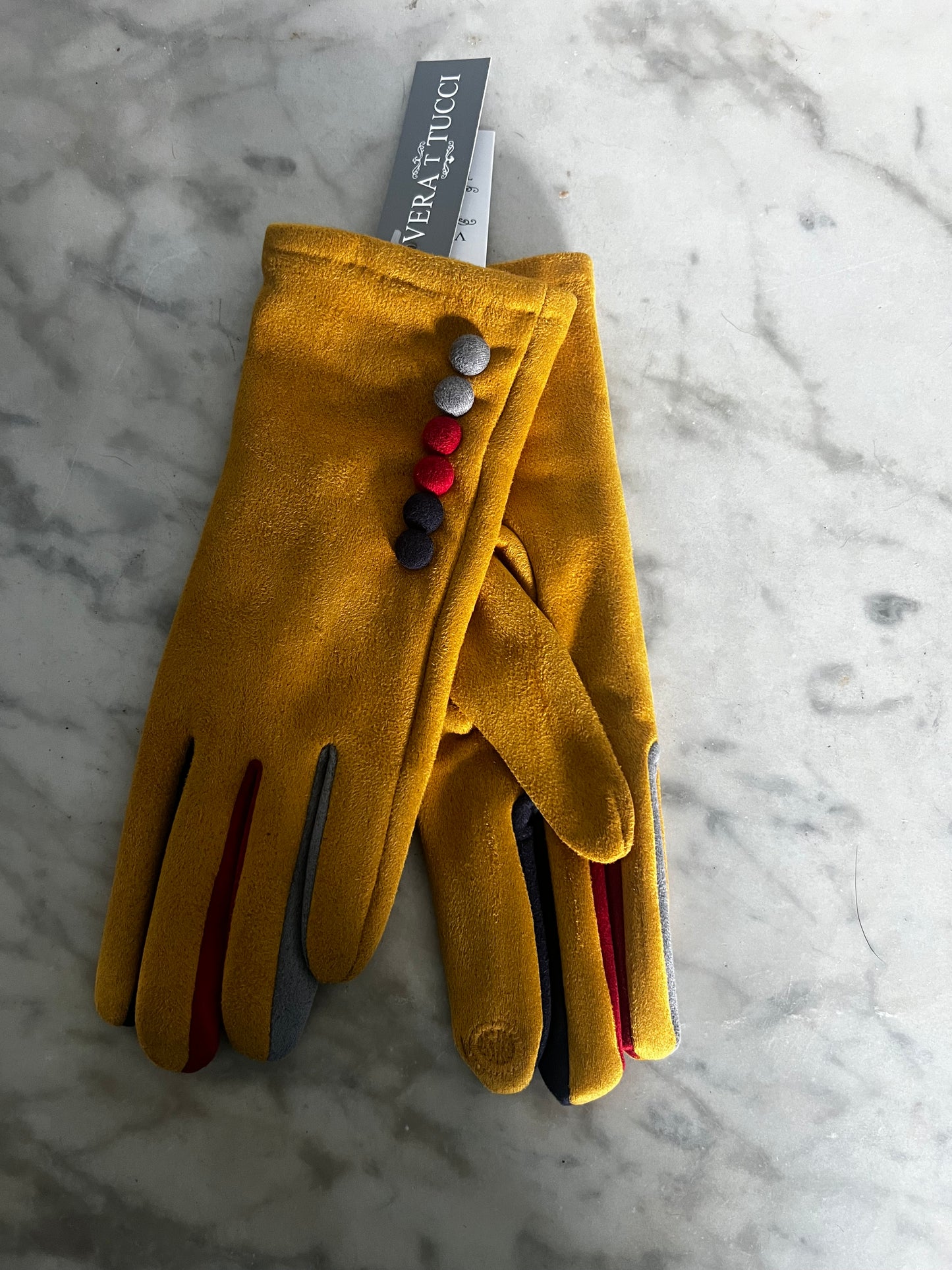 Button Detail Gloves