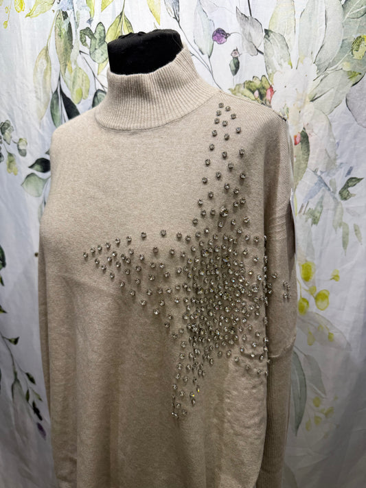 Rhinestone Star Knit