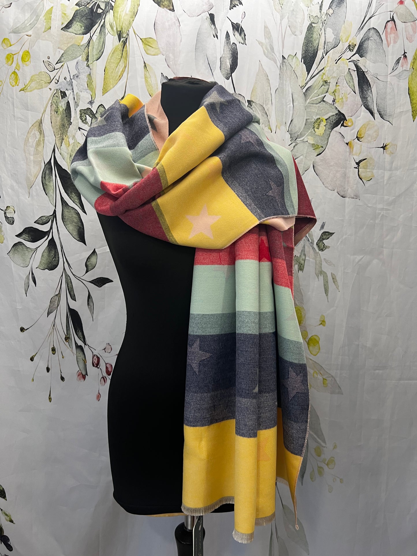 Luxury Multi- Coloured Star Scarf