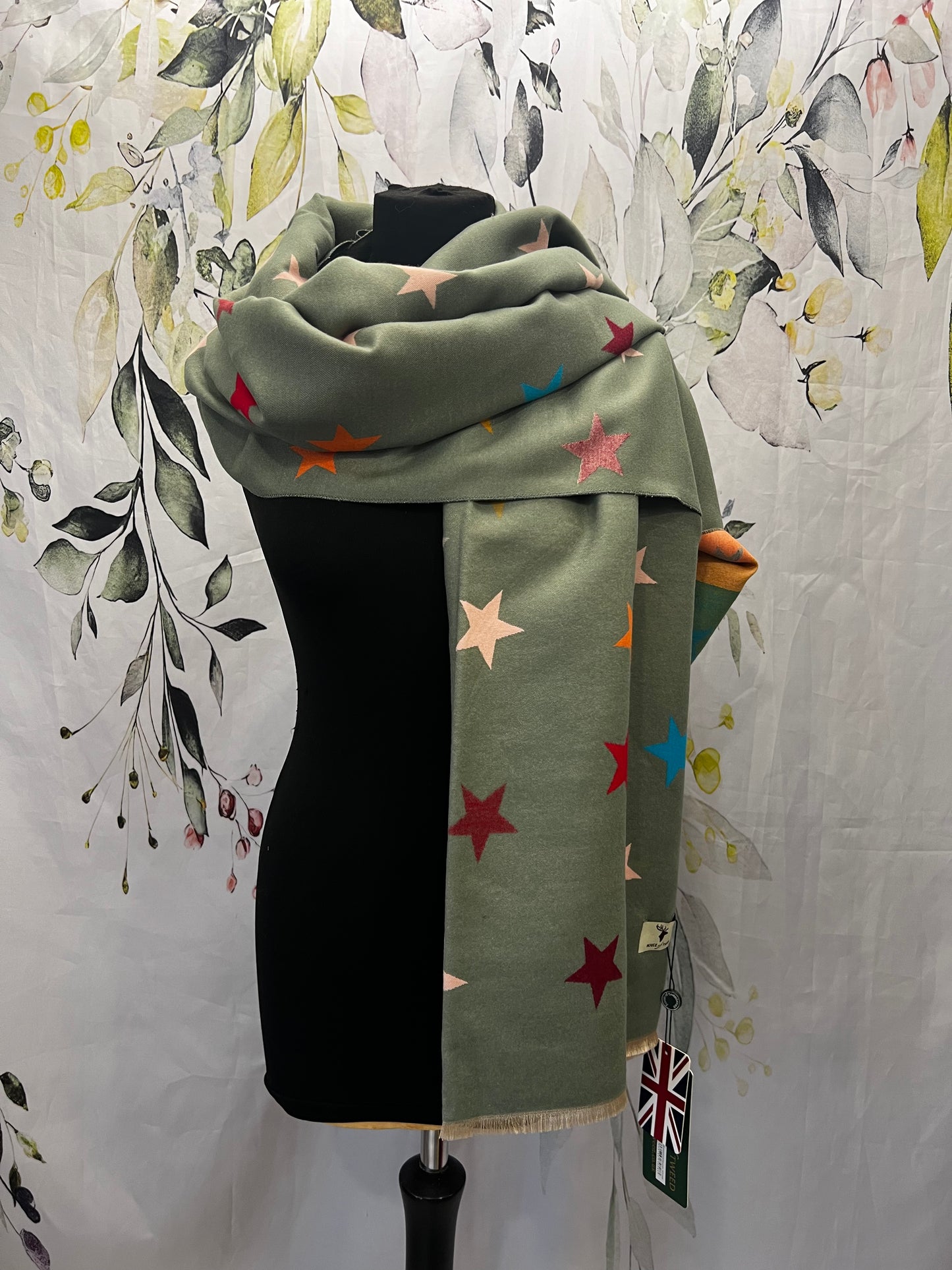 Luxury Multi- Coloured Star Scarf