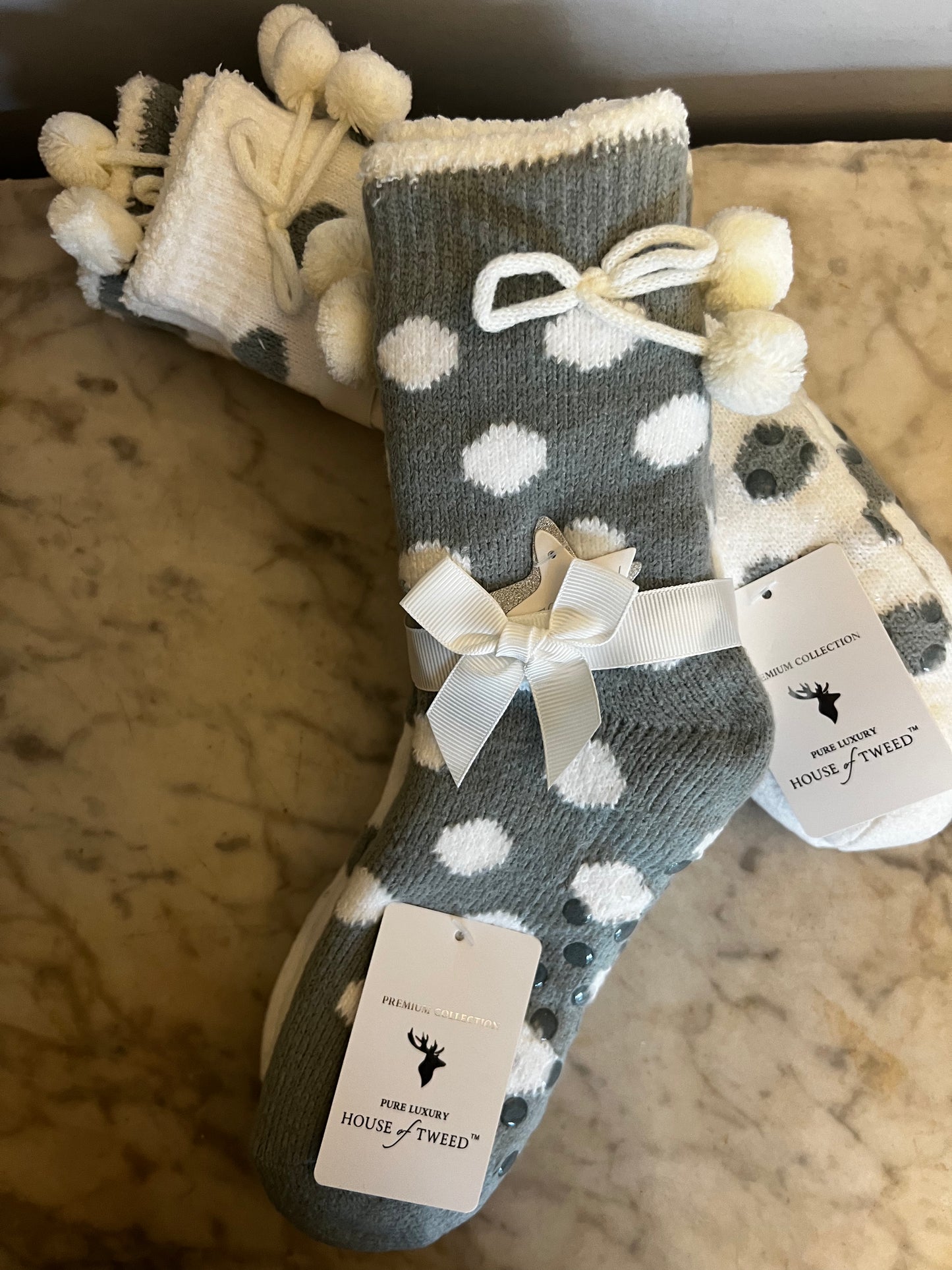 House of Tweed Slipper Socks - 2 pack