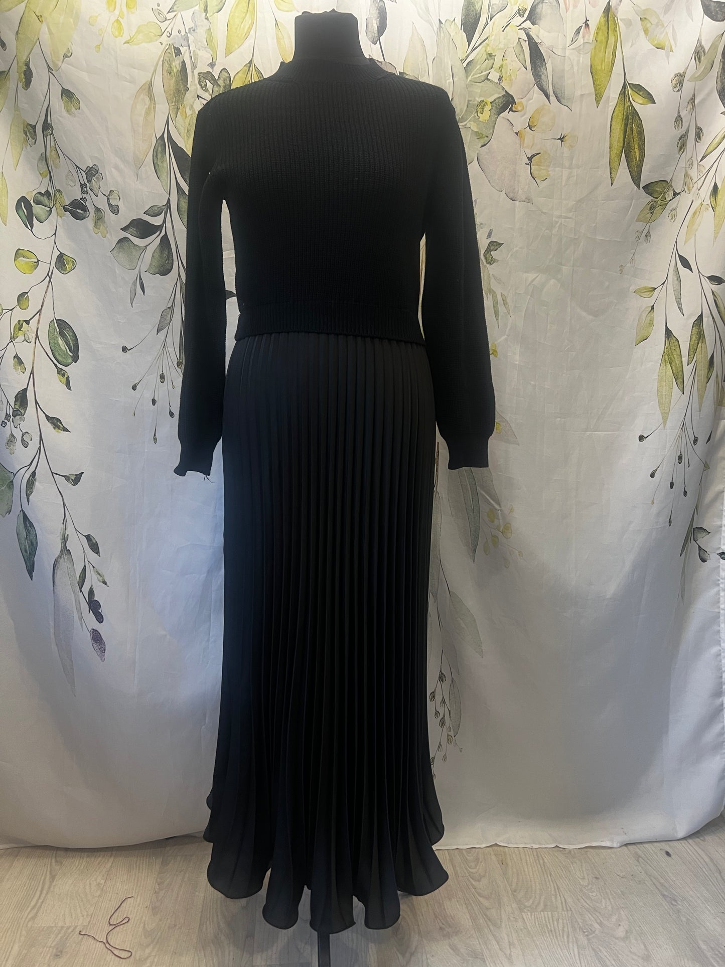 Satin Pleat Dress