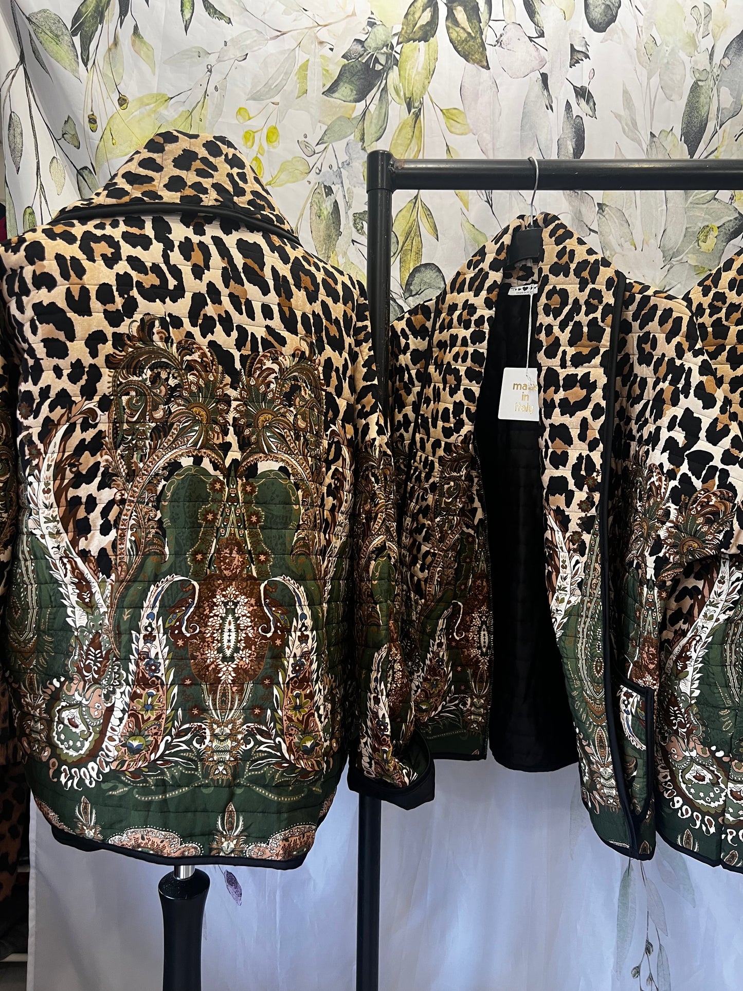 Quilted Leopard Print Jacket
