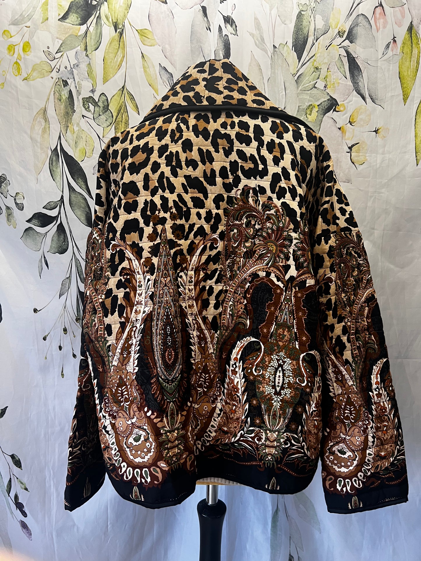 Quilted Leopard Print Jacket