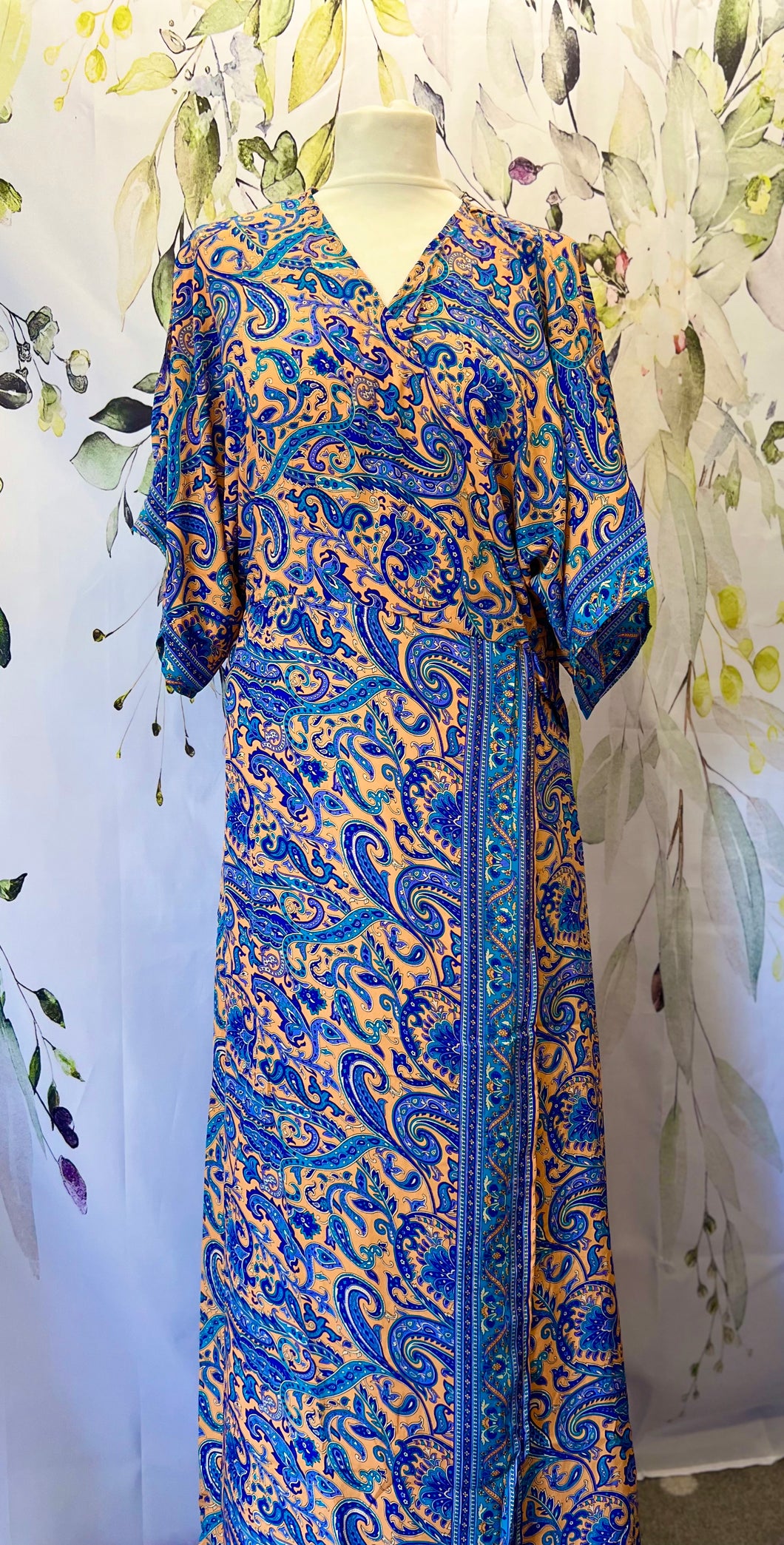 Silk Kimono Wrap Dress