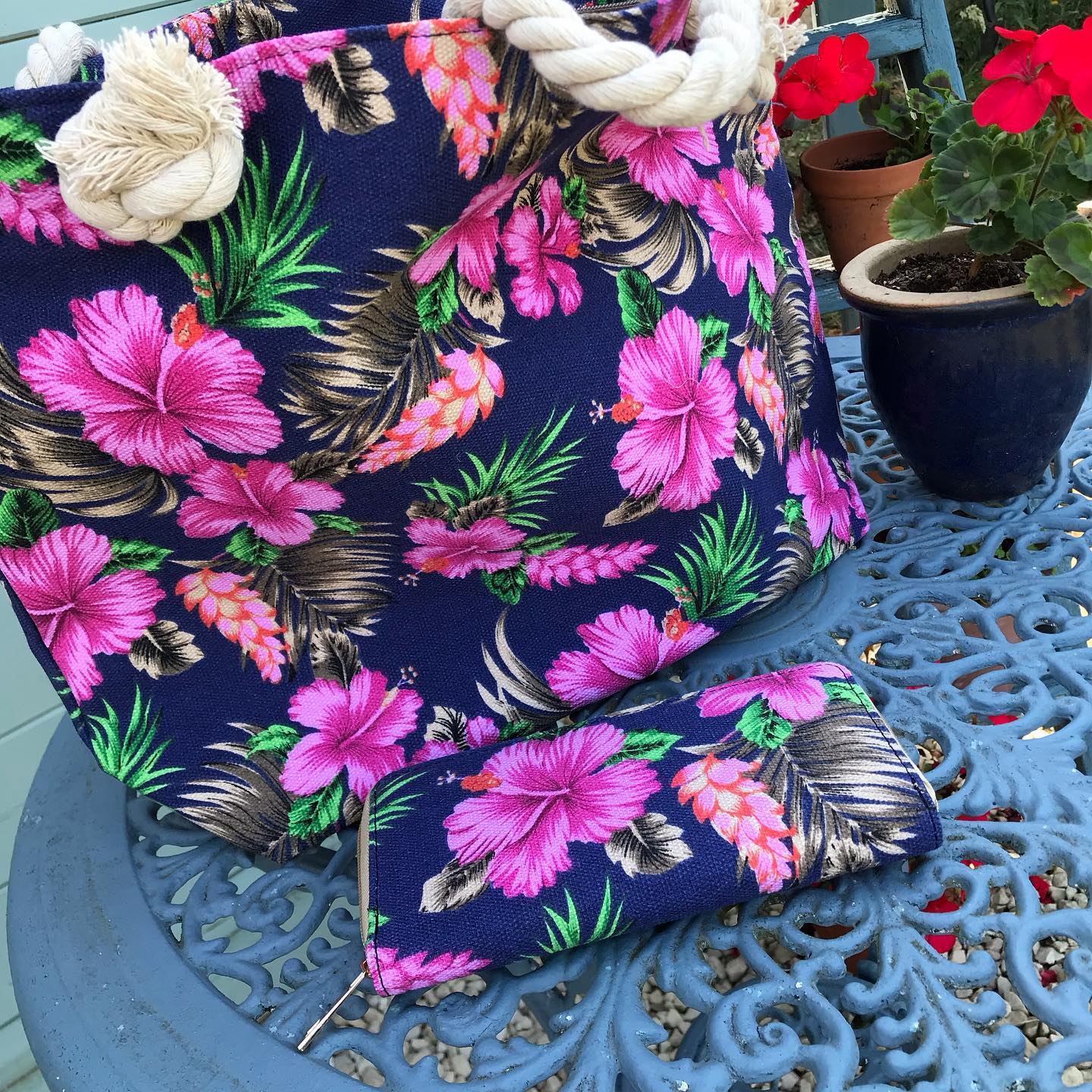 Rope Handle Beach Bag