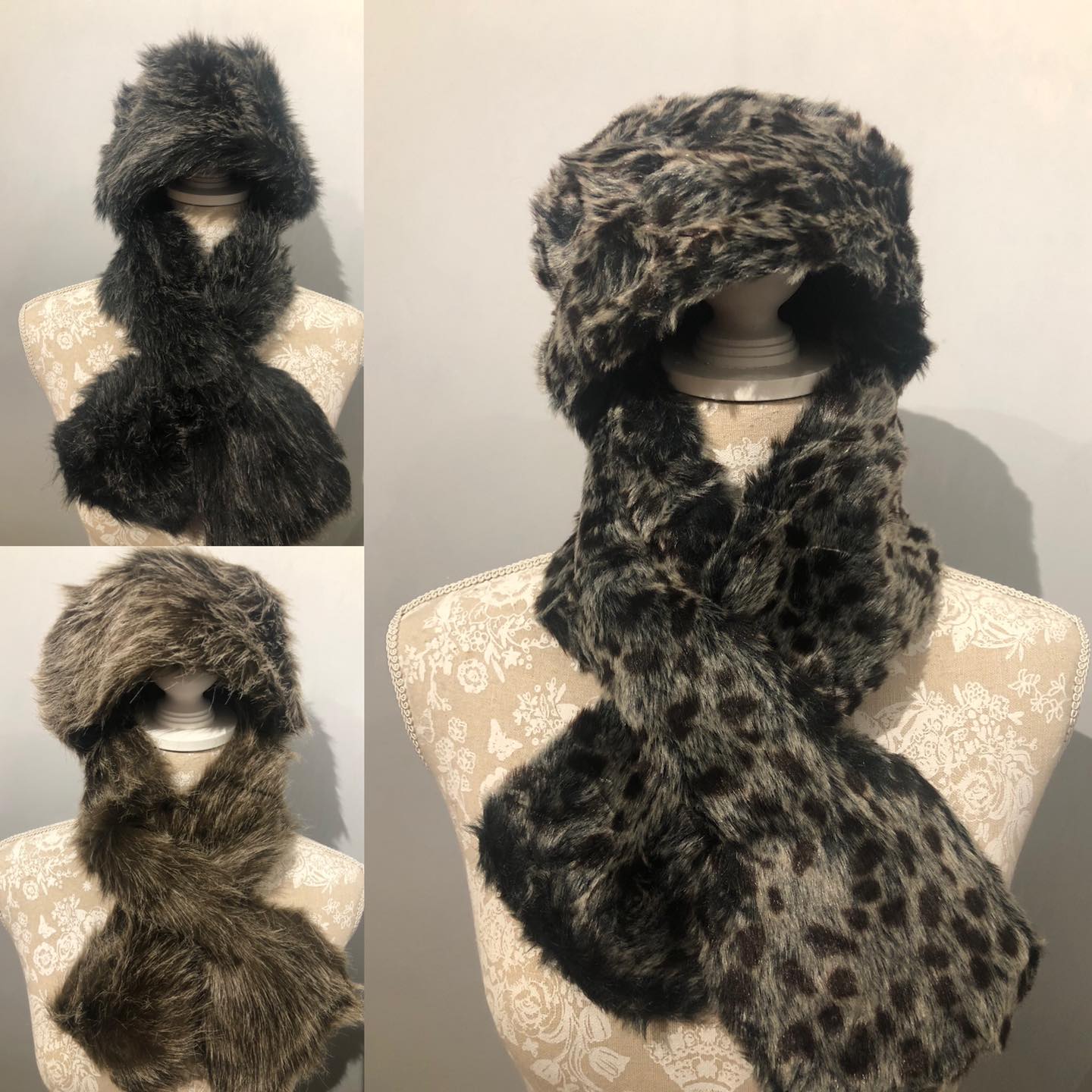 Faux Fur Hat and Scarf Set