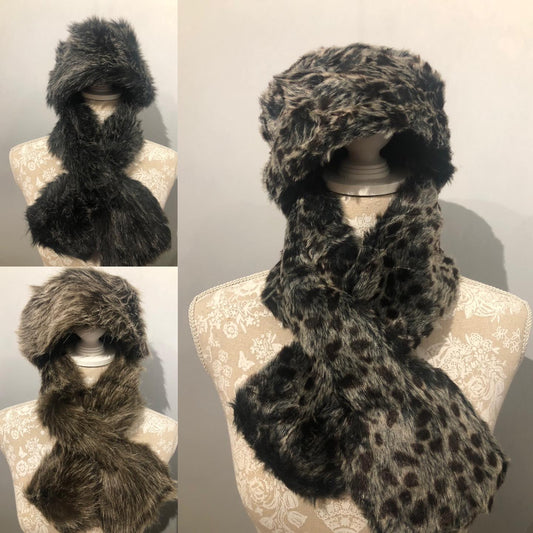 Faux Fur Hat and Scarf Set