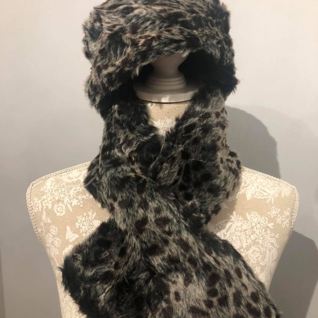 Faux Fur Hat and Scarf Set