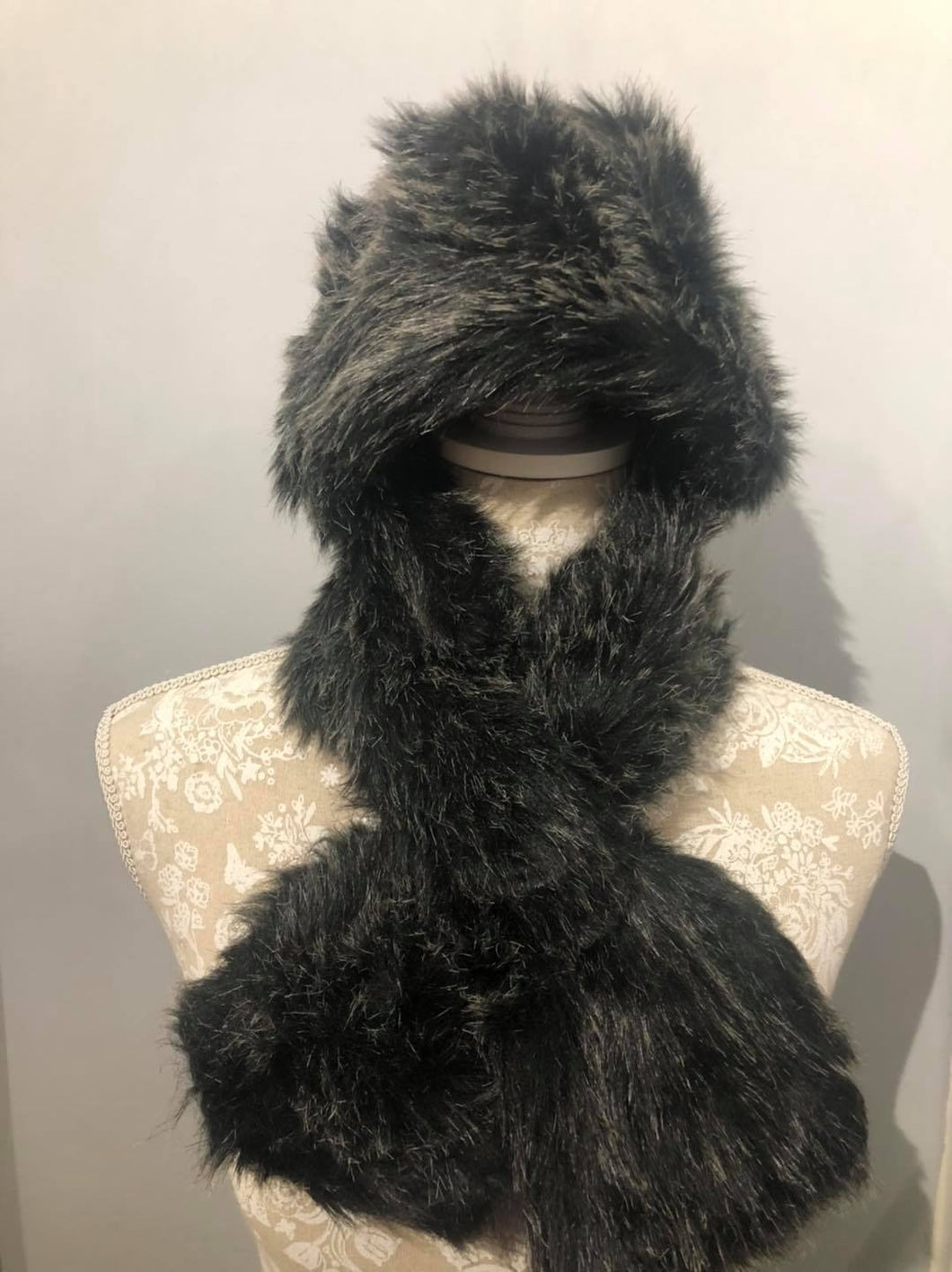 Faux Fur Hat and Scarf Set