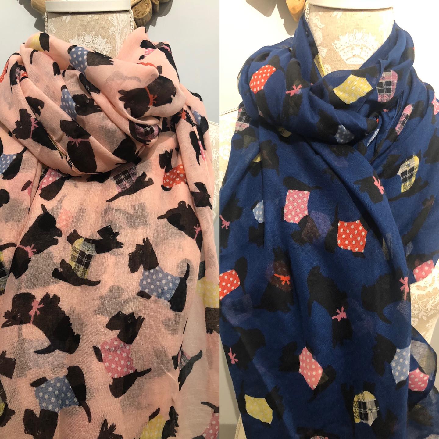 Scottie Print Scarf