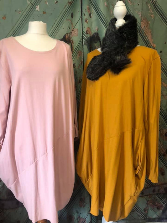 Oversized Balloon Style Tunic Dress