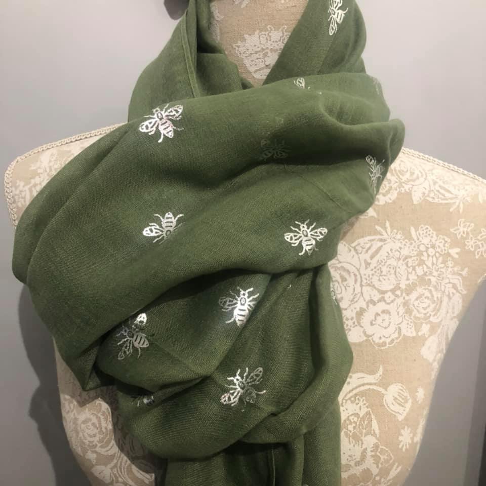 Silver Bees Scarf
