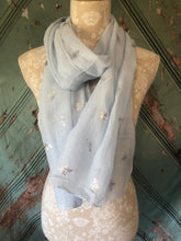 Load image into Gallery viewer, Silver Bees Scarf
