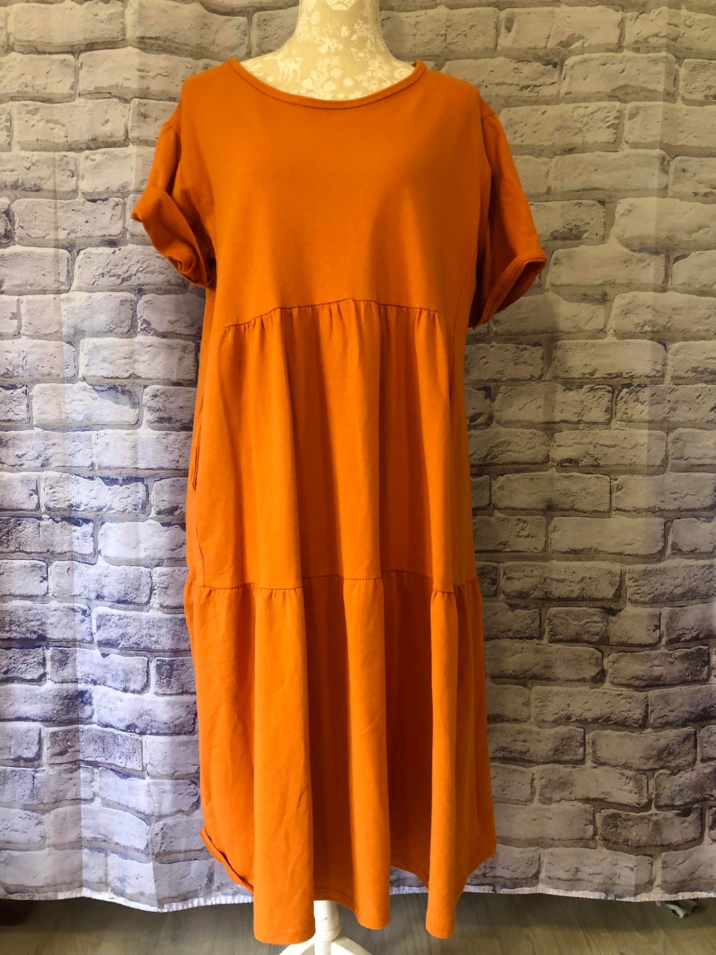 Tiered Midi Length Dress