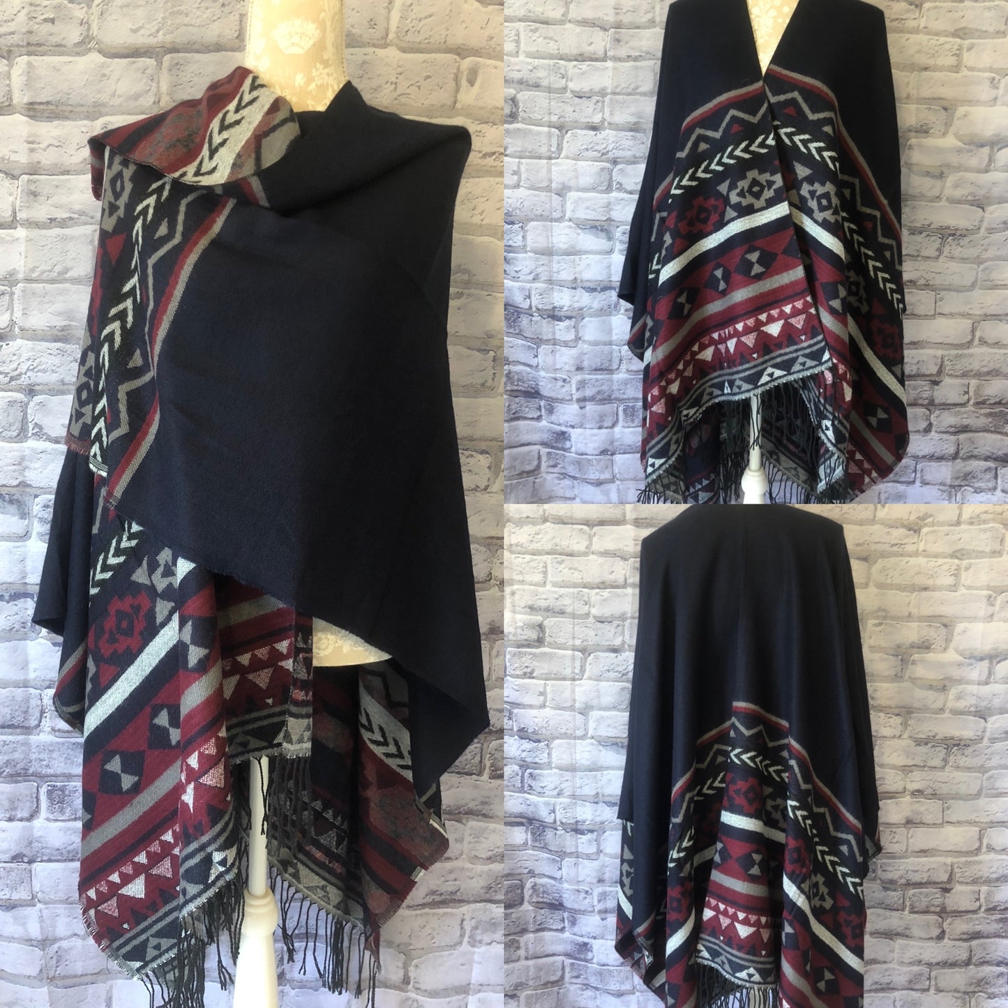 Aztec Design Shawl Wrap