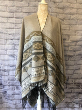 Load image into Gallery viewer, Aztec Design Shawl Wrap
