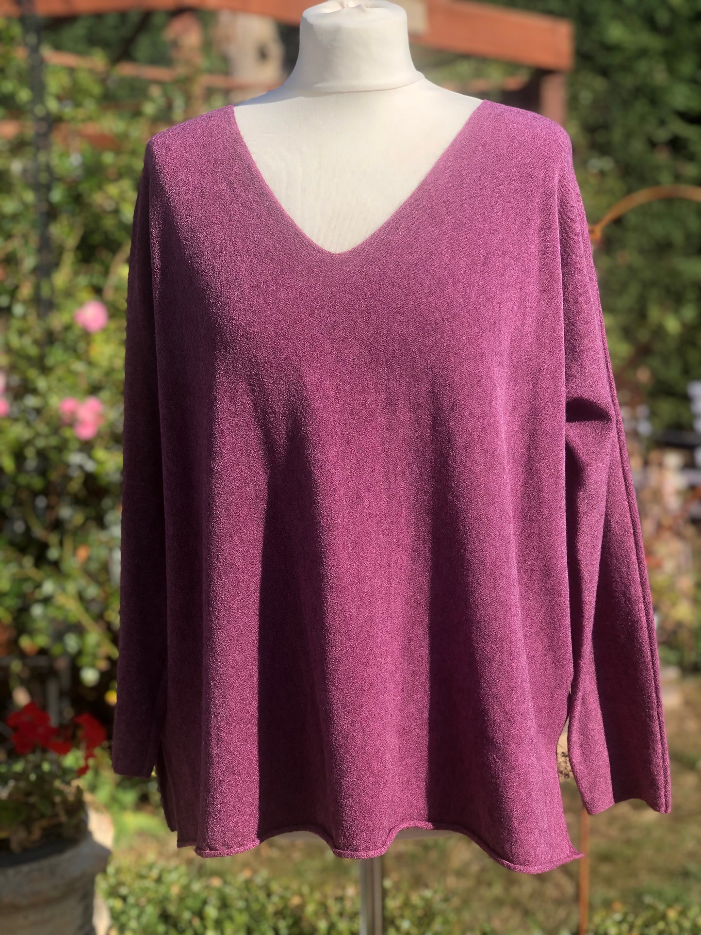 Cashmere Mix V Neck