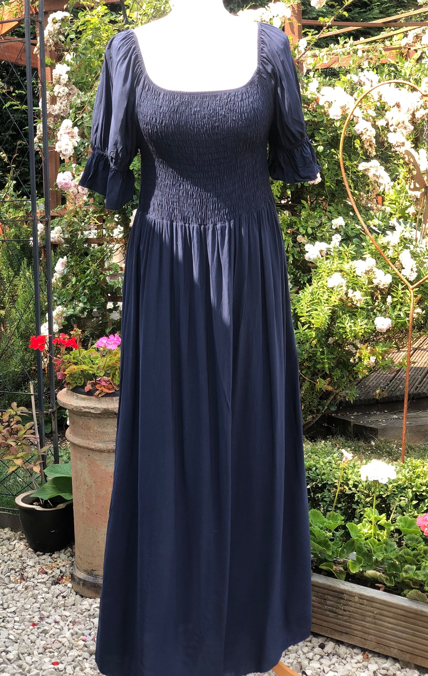 Puff Sleeve Maxi Dress