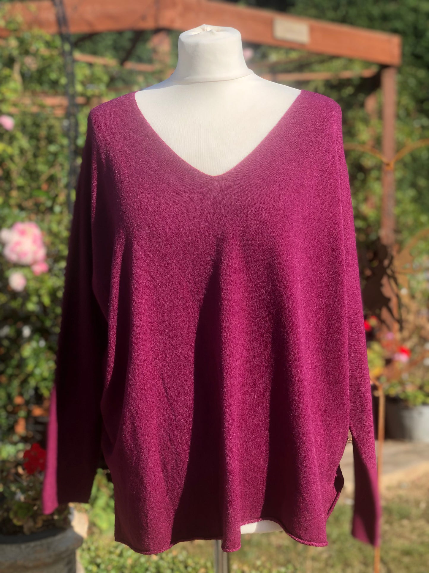 Cashmere Mix V Neck