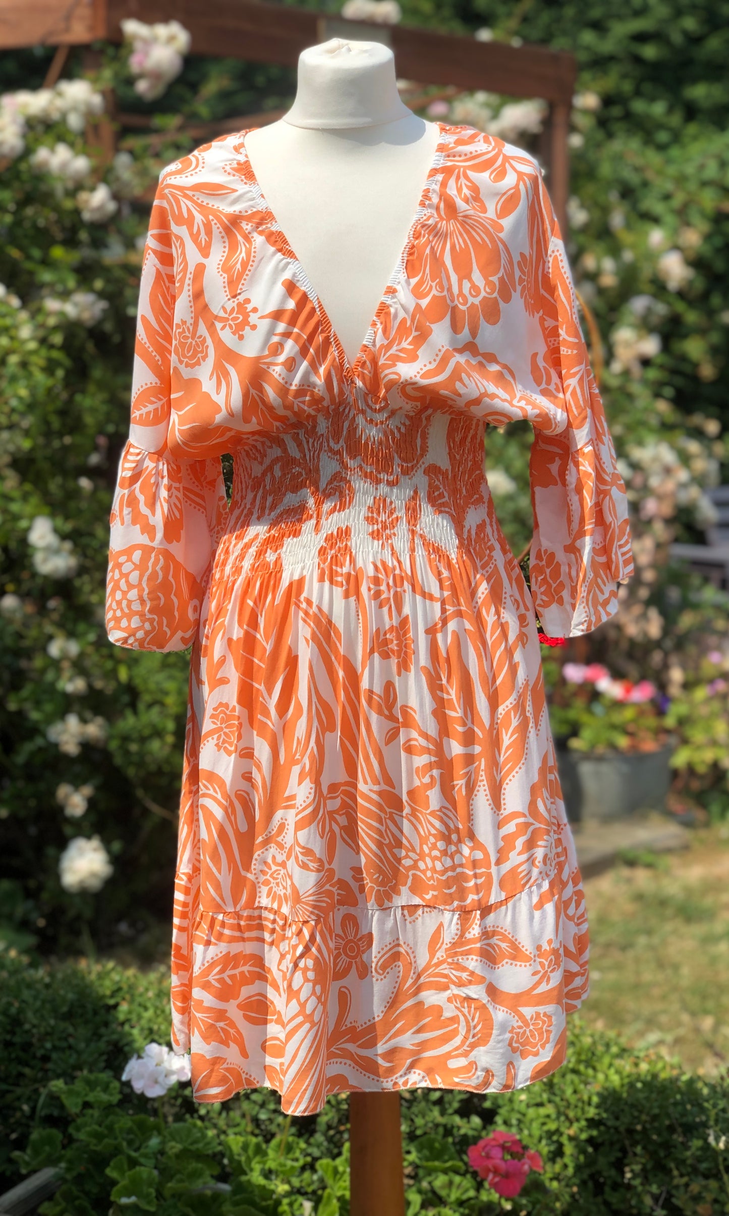 Tropical Print Dress